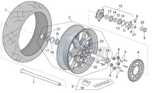 RSV 4 1000 4V drawing Rear Wheel