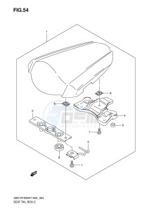 GSX-R1000 (E2) drawing SEAT TAIL BOX