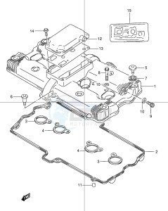 GSX1200 (E4) drawing CYLINDER HEAD COVER