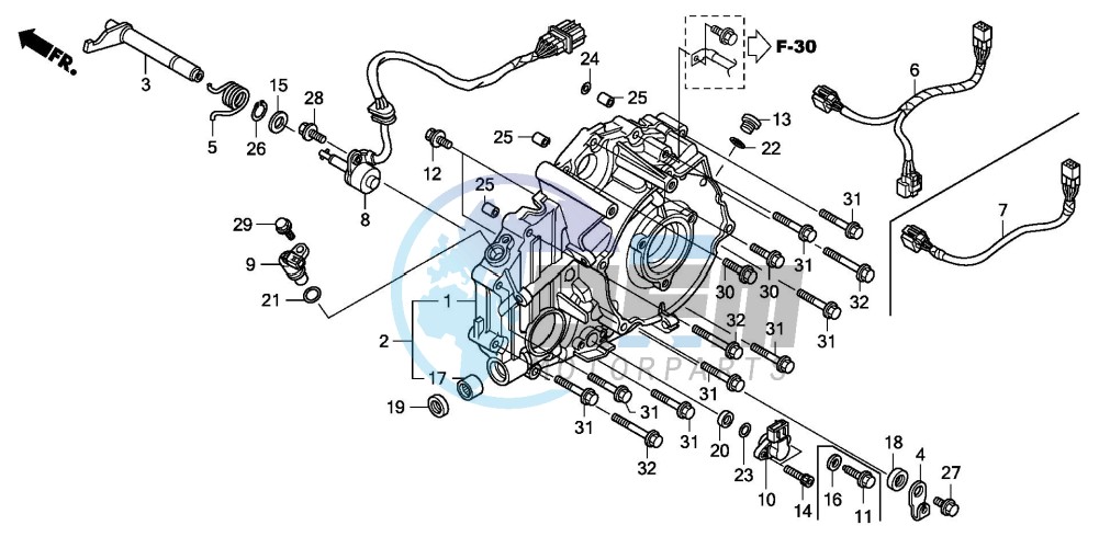 REAR CRANKCASE COVER