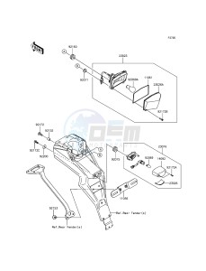 KLX125 KLX125CFF XX (EU ME A(FRICA) drawing Taillight(s)