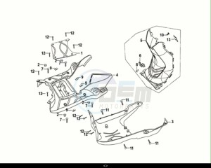 CROX 50 (AE05WB-EU) (E5) (M1) drawing FLOOR PANEL - CENTER COVER