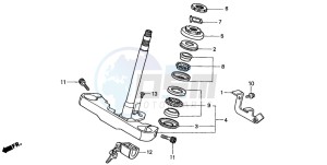 VT750DCB SHADOW SPIRIT drawing STEERING STEM