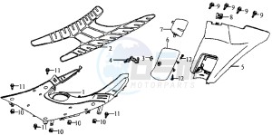 JET EURO X 50 E2 drawing COWLING / FOOTREST / FLOOR MAT