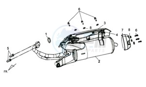 SYMPHONY 125 SR drawing EXHAUST