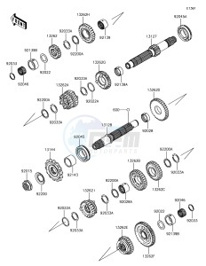 VERSYS-X 300 ABS KLE300CHF XX (EU ME A(FRICA) drawing Transmission