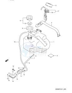 AD50 (E41) drawing FUEL TANK (E41)