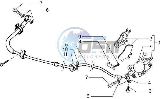 Rear brake piping-Rear breke c