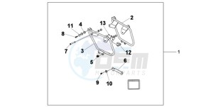 VT750CA9 KO / MK ST drawing SADDLEBAG MOUNT B