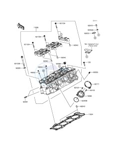 NINJA_ZX-6R_ABS ZX636FFF FR GB XX (EU ME A(FRICA) drawing Cylinder Head