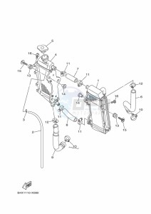 YZ125 (B4X6) drawing RADIATOR & HOSE