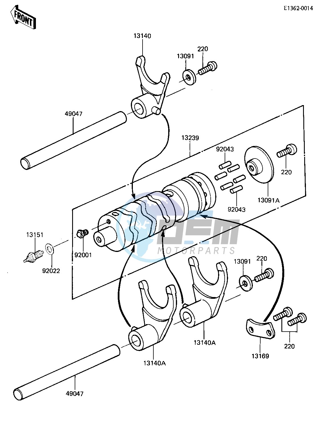 GEAR CHANGE DRUM & FORKS