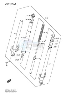 GSR750 ABS EU drawing FRONT FORK DAMPER