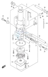 DF 9.9B drawing Tilt Cylinder w/Power Tilt