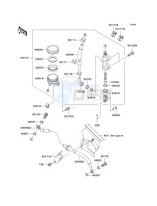 KLE 650 A [VERSYS] (9F-9F) A7F drawing REAR MASTER CYLINDER