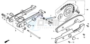 C90M drawing SWINGARM/CHAIN CASE