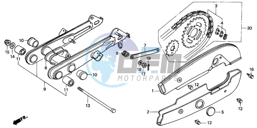 SWINGARM/CHAIN CASE