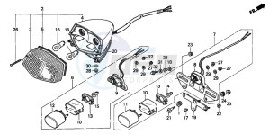 VT600C 400 drawing TAILLIGHT (VT600C/CD)