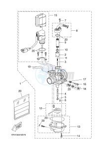 YN50 NEO'S (2APH 2APH 2APH) drawing CARBURETOR