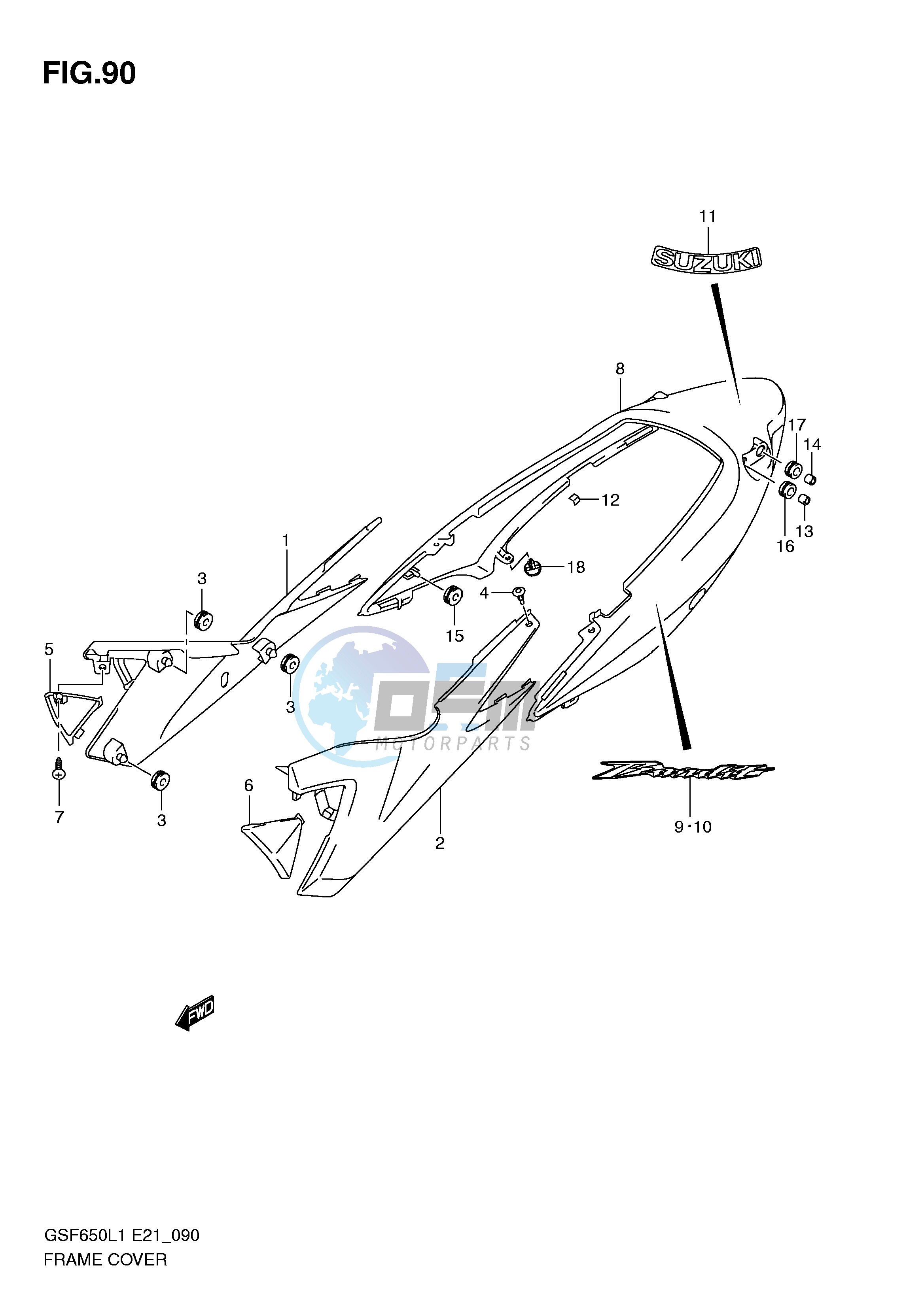 FRAME COVER (GSF650UAL1 E21)