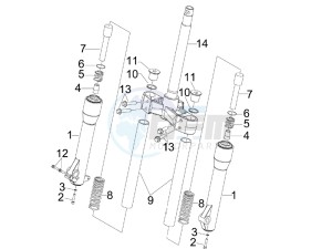 Beverly 125 drawing Fork components (MVP)