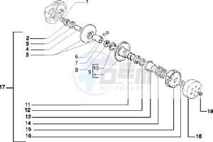 Typhoon 125 XR drawing Driven pulley