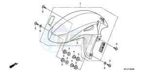 CB600FA9 France - (F / ABS CMF 25K) drawing FRONT FENDER