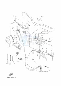 XTZ690 TENERE 700 (BNW1) drawing STEERING HANDLE & CABLE