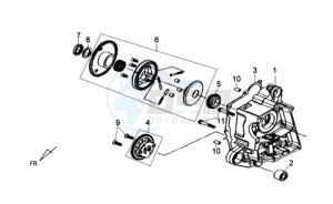 TONIK 50CC drawing CRANKCASE RIGHT / OIL PUMP