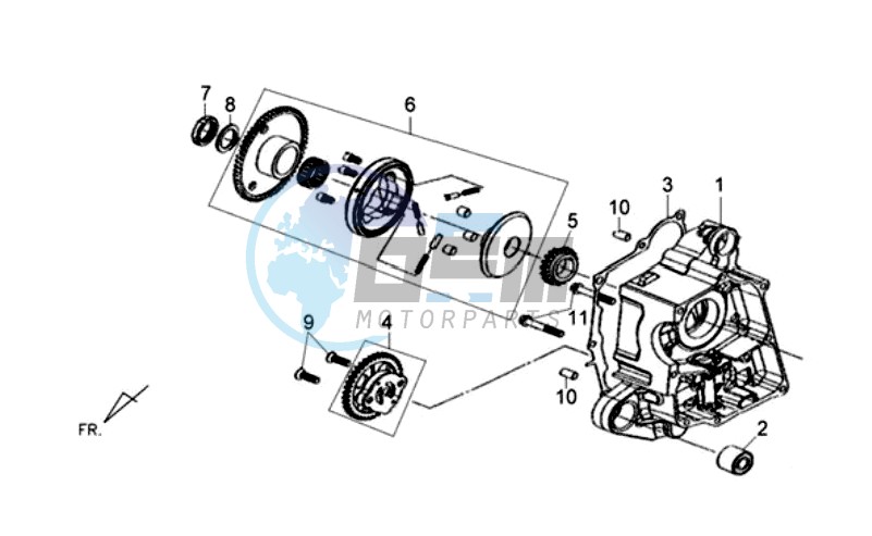 CRANKCASE RIGHT / OIL PUMP