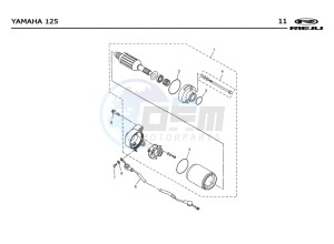 RS2-125-MATRIX-WHITE (1) drawing PISTON - CRANKSHAFT  Yamaha 125 4t Euro 2