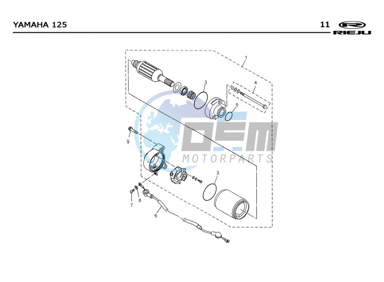 PISTON - CRANKSHAFT  Yamaha 125 4t Euro 2