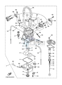 YZ250 (BCR2) drawing CARBURETOR