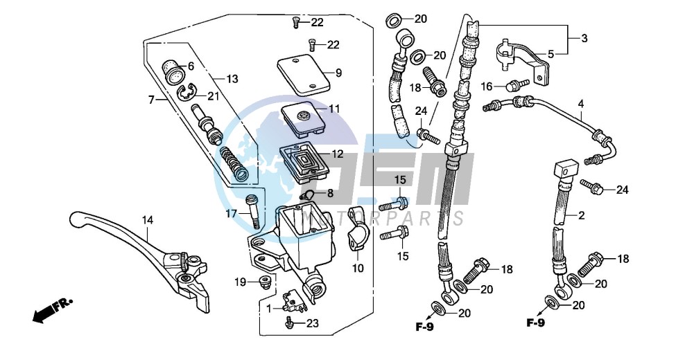 FR. BRAKE MASTER CYLINDER (CB600F3/4)