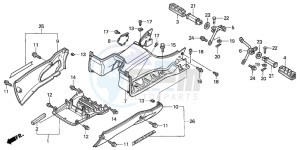 SES150 125 drawing FLOOR PANEL/PILLION STEP