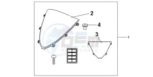 CBR1000RA9 France - (F / ABS CMF HRC MKH MME) drawing WINDSCREEN