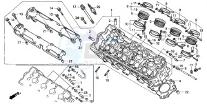 CBR600SE drawing CYLINDER HEAD