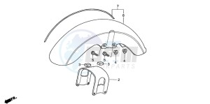 VT750C2 drawing FRONT FENDER