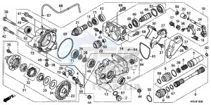 TRX420FM1E TRX420 Europe Direct - (ED) drawing FRONT FINAL GEAR