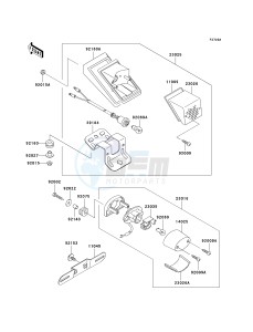 KLX 250 H [KLX250S] (H6F-H7F) H7F drawing TAILLIGHT-- S- --- H7F- -