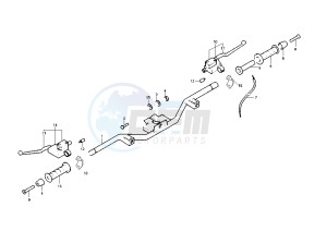 Beverly RST 125 drawing Handlebar - Drive controls