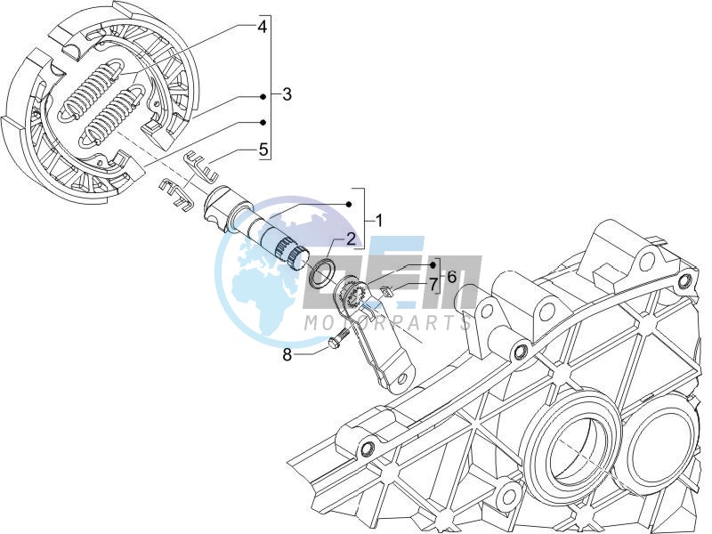 Rear brake - Brake jaw