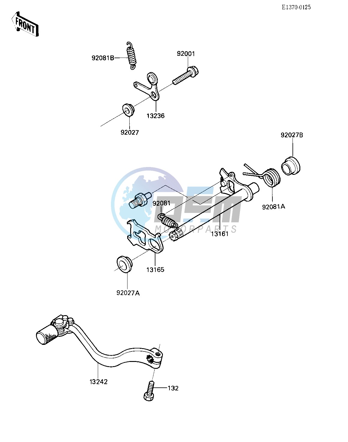 GEAR CHANGE MECHANISM -- 84 KX250-C2- -