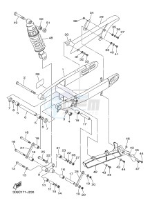 XVS1300A MIDNIGHT STAR (12C6) drawing REAR ARM & SUSPENSION