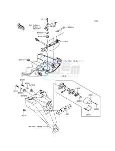 VERSYS 1000 KLZ1000BFF FR GB XX (EU ME A(FRICA) drawing Taillight(s)