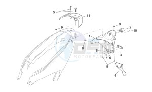 Leonardo 125-150 drawing Rear body - Plate holder