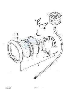 FZ50 (E1) drawing SPEEDOMETER - HEADLAMP