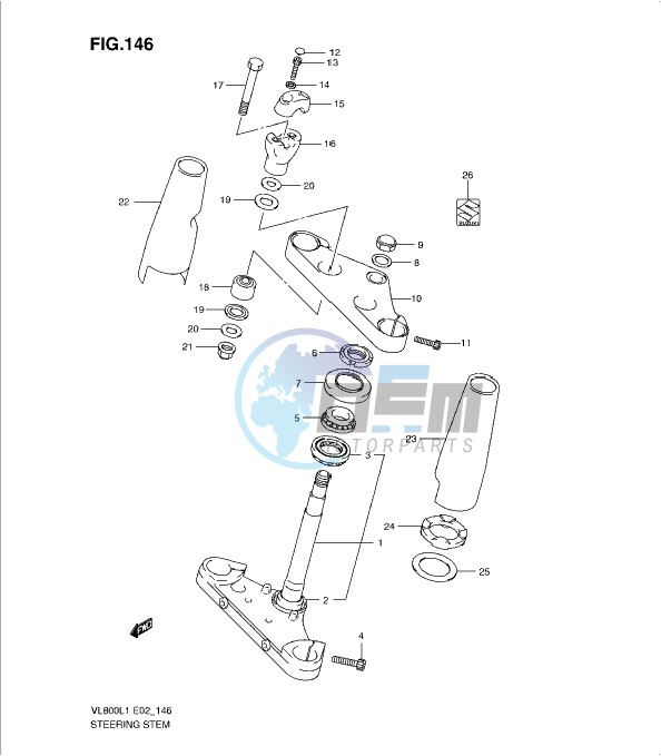 STEERING STEM (VL800UEL1 E19)