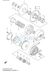 UC125 (E2) drawing TRANSMISSION (1)(MODEL Y K1)