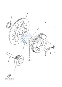 TT-R110E (B51K) drawing STARTER CLUTCH